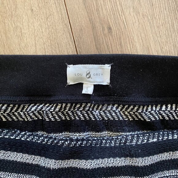 Lou & Grey (Loft) Black & Grey Knit Mini Skirt - Picture 3 of 10